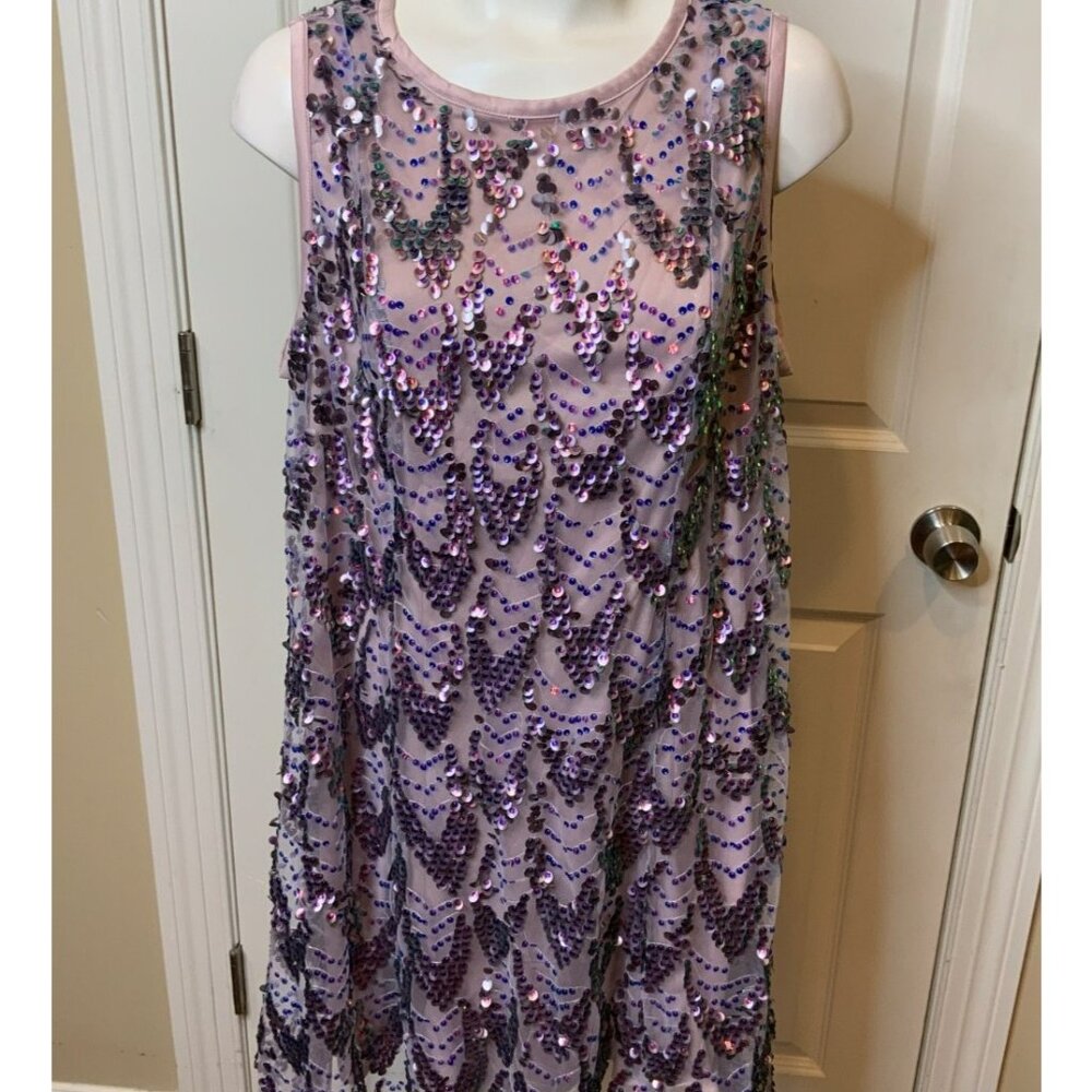 Torrid Orchid Purple Sequin Tulle Mini Dress, Size 00 | M/L